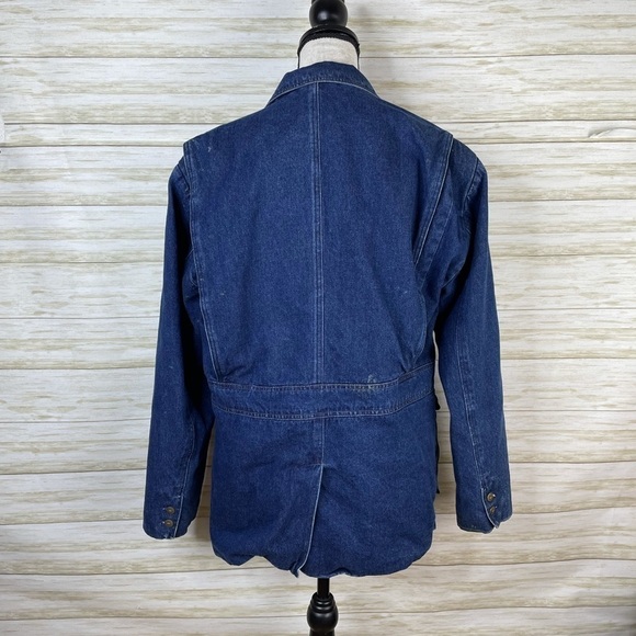 Vintage Le Tigre Distressed Denim Jean Utility Preppy Blazer - Picture 5 of 8